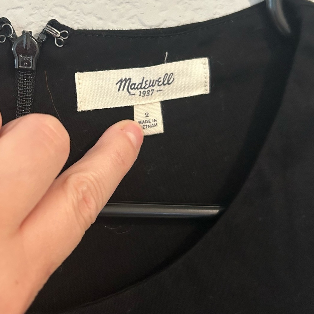 Madewell Sleeveless Slit Midi Dress Black SIZE 2 - Picture 5 of 5